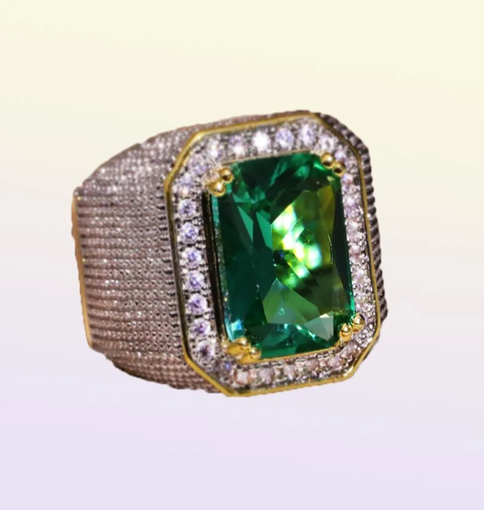 Mentille Hip Hop Ring Bijoux de haute qualité Gemstone Diamond Fashion Iced Out Gold Punk Anneaux 3050435