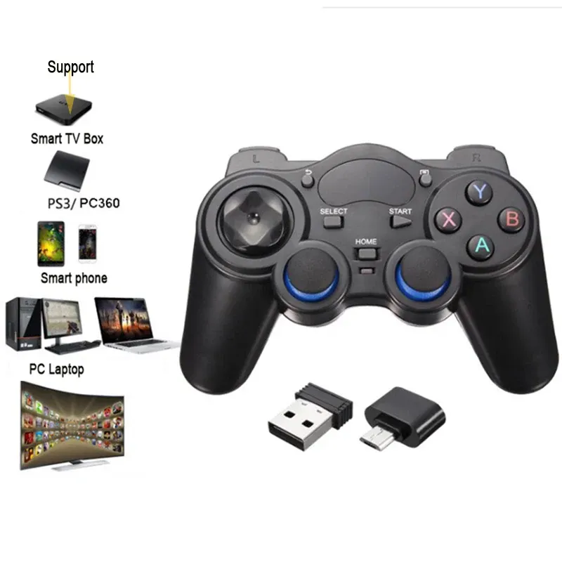 Gamepads 2.4G Android Gamepad Wireless GamePad Joystick Android Controller voor tablet pc smart tv -box voor Samsung Xiaomi