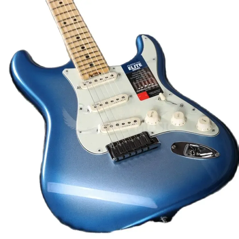 Kablolar yeni gökyüzü patlaması renk st elektro gitar, katı gövde, akçaağaç klavyesi, beyaz pickguard