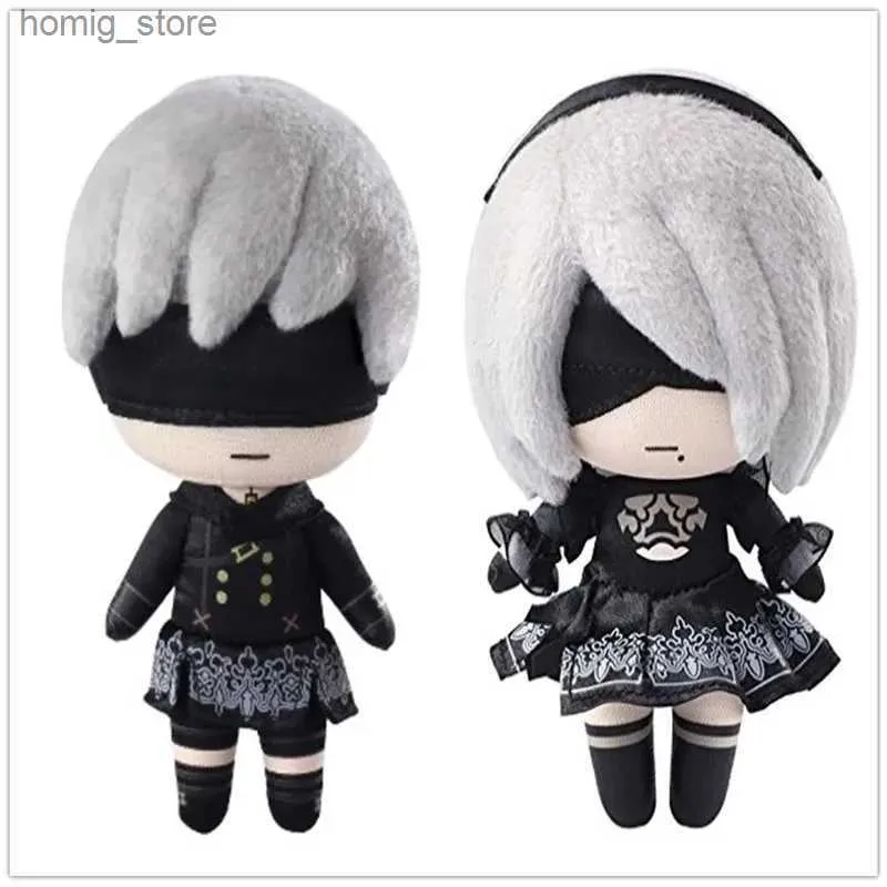 Peluche poupées 23cm nier automate carré enix anime 2b 9s jeu anime film dessin animé toys en peluche jouet de Noël animal carioton de poupée y240415