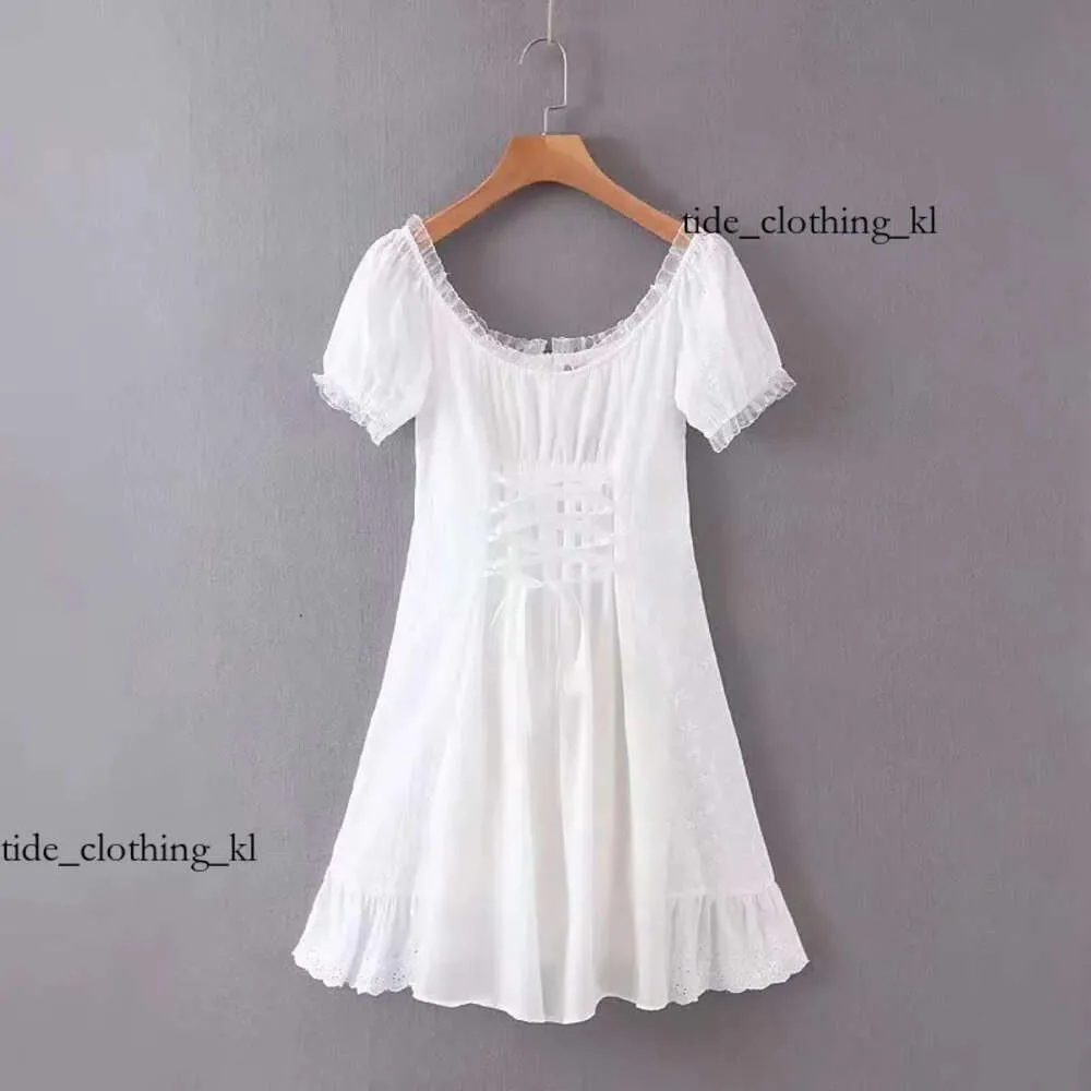 Designer de alta qualidade moda boho loveshackfancy outono bege de manga curta bagunuta férias inseras blogueiros de interesse especial mini vestido mulheres 58