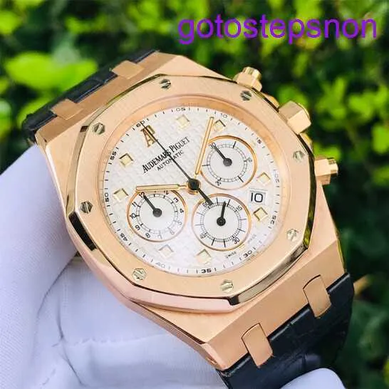 Designer AP Wrist Watch Relan Millennium Series 18K Rose Gold Gold Automático Mecânica Relógio 26022Or oo d088cr.01 Artigos de luxo
