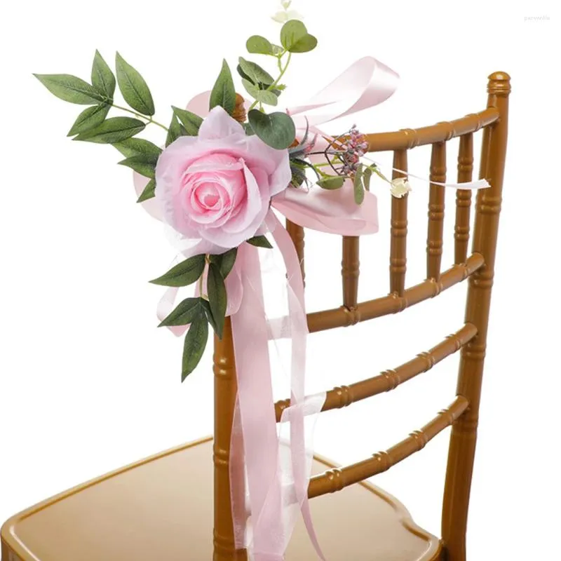 Decorative Flowers Silk Low Maintenance Artificial Flower Chair Back For Wedding Bouquet Decoration Party Pets Friendly