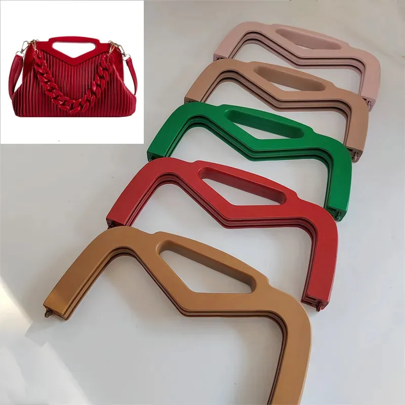 25x13 cm V form träväska väska handtag obag handväska tillbehör färger porslin fabriks säljare mode fin träväska ram 240401