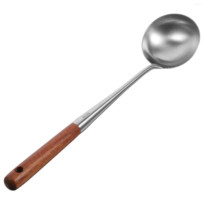 Ensembles de vaisselle à cuillères à cuillère pour cuisiner au service de la friture longue manche de grands accessoires de wok remuant la petite soupe ménage