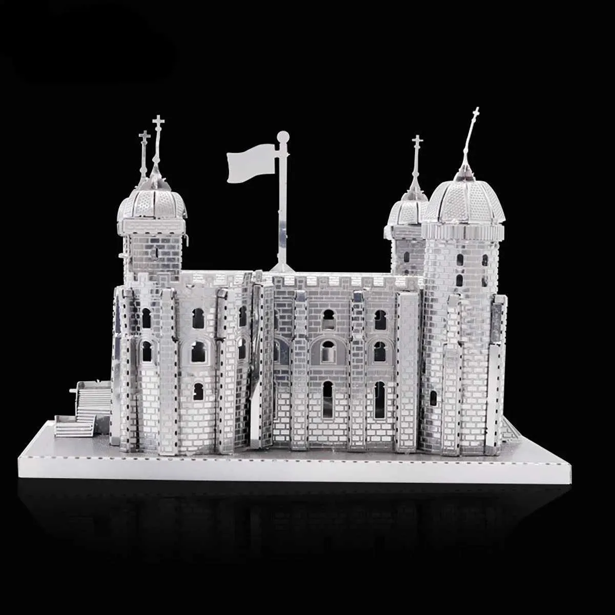 3D Puzzles Tower of London 3D Metal Puzzle Model Kits DIY Laser Cut Puzzles Jigsaw Toy for Children Y240415