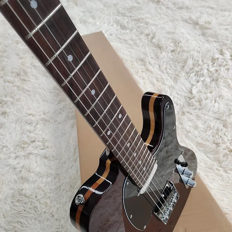 Pinnar Classic Brand Electric Guitar, Professional Performance Level, Brown Light Color, Piano Body Sand, GRATIS leverans till hemmet.