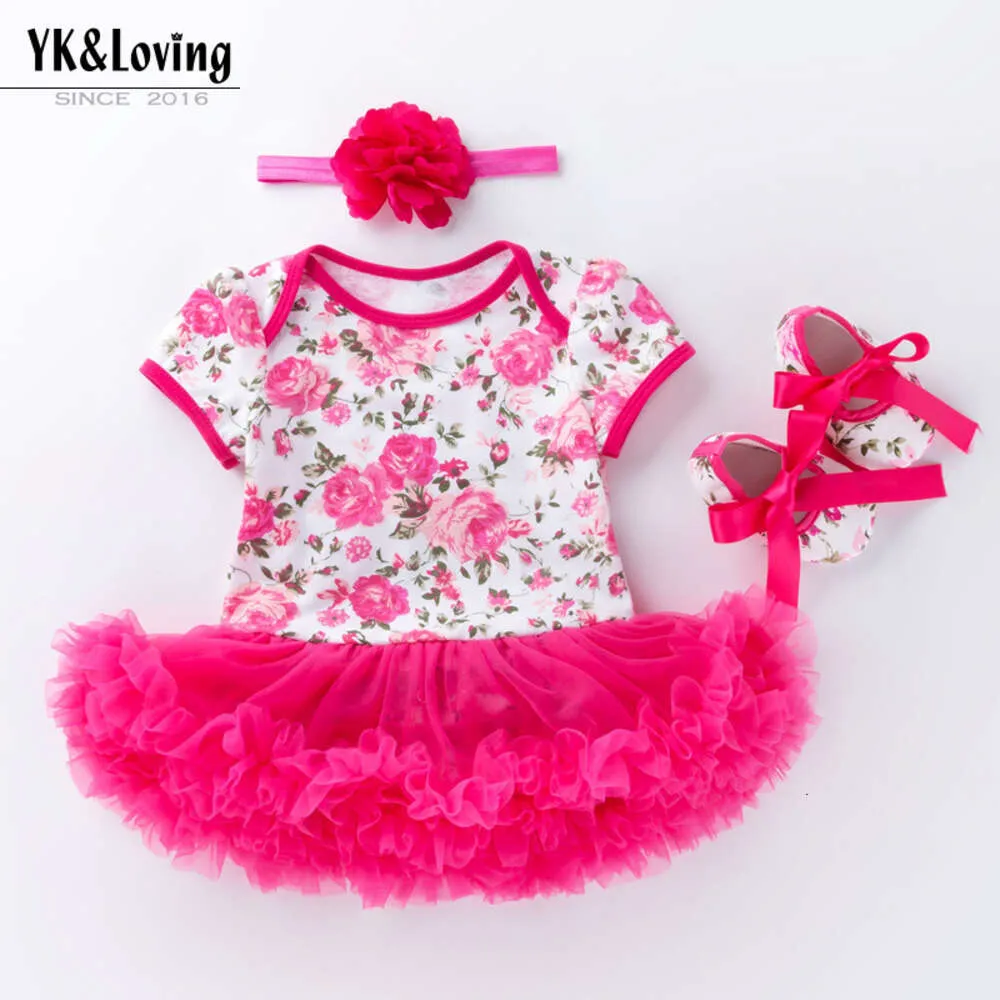 Nowa sukienka Baby Rose Summer Girls 'Krótkie rękawie Harper Dress Baby Mesh Sukienka dla dzieci