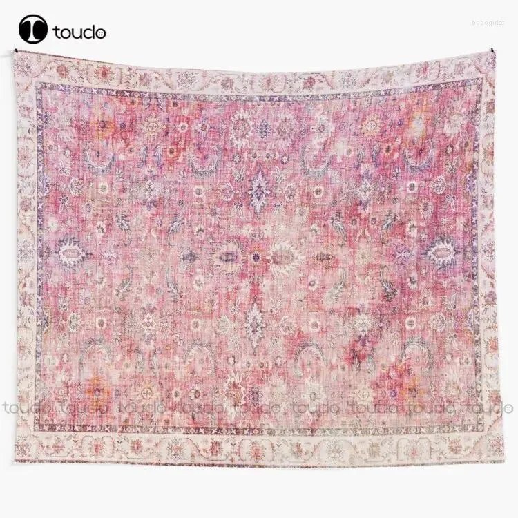 Tapisseries antique traditionnelle rose rose oriental marocain tapisserie maison drôle de chambre à coucher de chambre à coucher