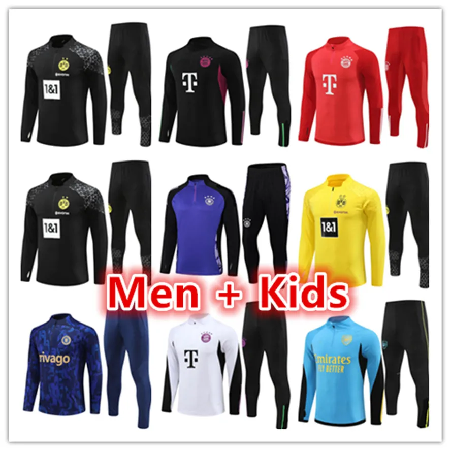 2023 2024 Bayern Munich Football Tracksuit 23 24 25 Sane Kane Soccer Jersey Kids Bayern Soccer Training Suit Tracksuits Survetement Foot Chandal 조깅 키트 세트