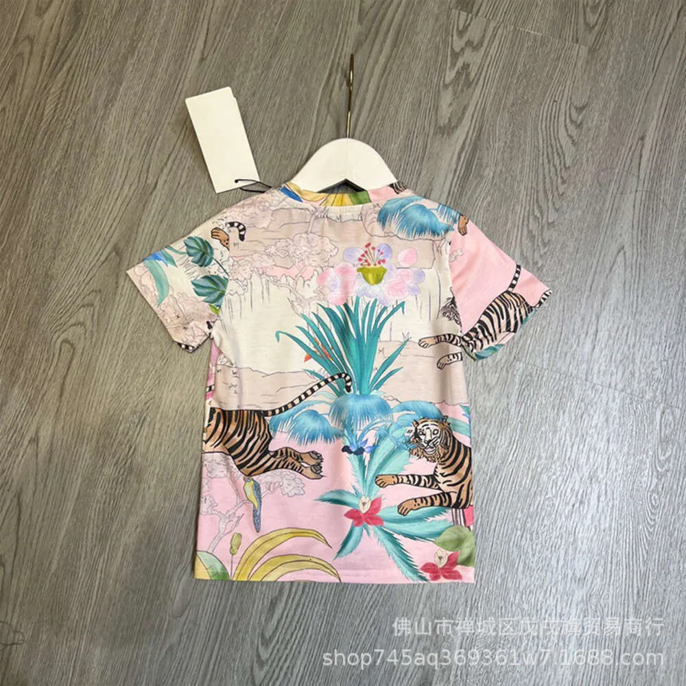 女の子の女性のTシャツの子供サマーボーイズガールキュートラウンドネックTシャツ半袖エキゾチックな動物トップ