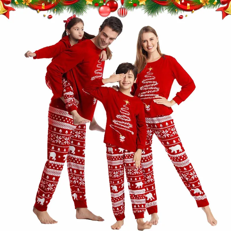Christmas Family Matching Pajamas Set - Plaid Flannel PJs for Adults ...