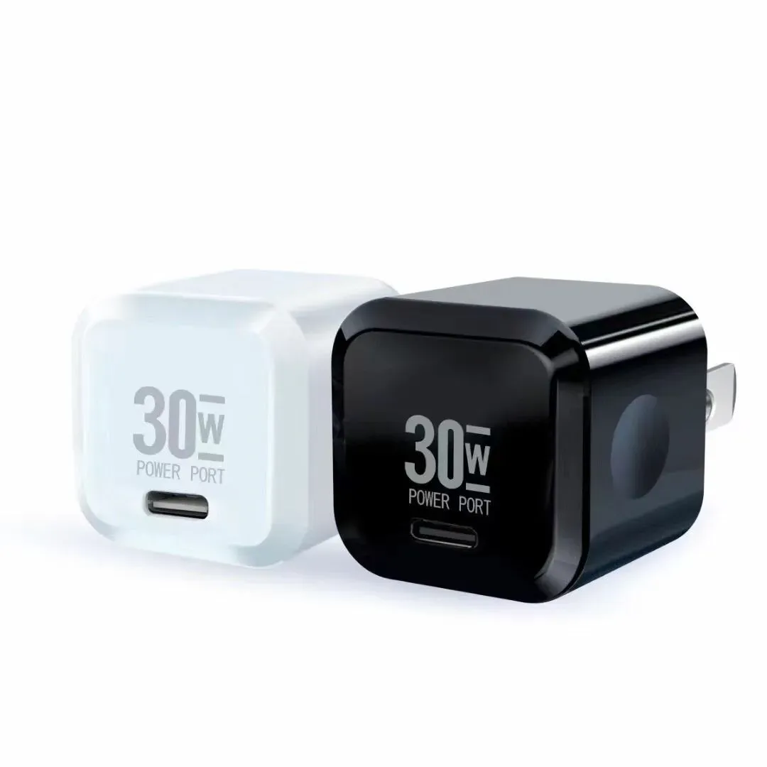 30W PD Mini Fast Charger Kompaktowy adapter zasilania USB C dla telefonów Szybka ładunek przenośna wtyczka US
