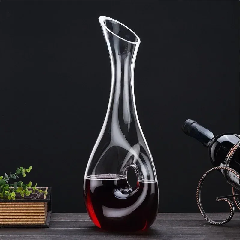 Dine Decanter Leadfree Crystal Glass Home Bars Calampagne Pourer Sbapy Brandy Bottle Conteiner 240415