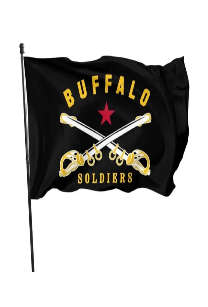 Buffalo Soldier America History 3039 x 5039ft Flaggen Outdoor Celebration Banners 100d Polyester Hochqualität mit Messing gromm5429470