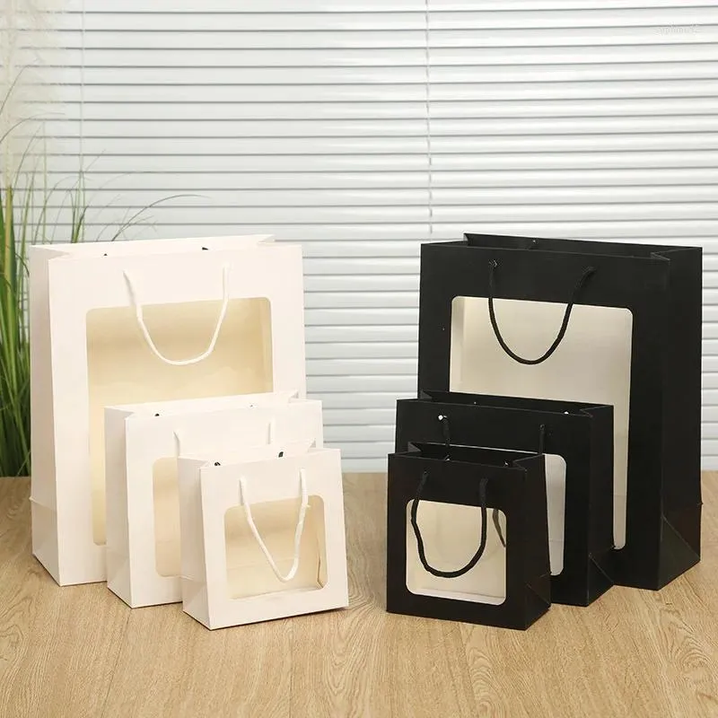 Gift Wrap 10pcs Transparent Window Bag For Flowers Dolls And Toys Packaging With Bags