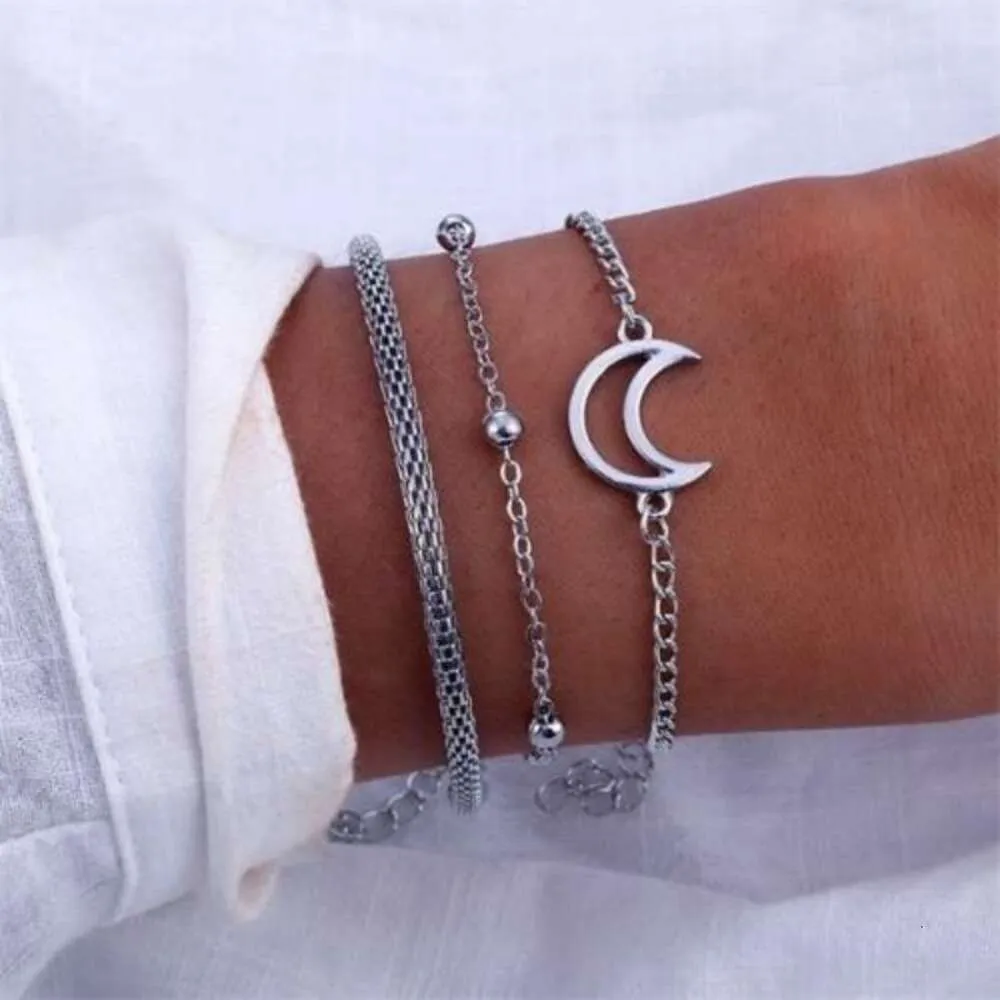 Fashion Moon Moon Fried Pasto Tocchi in 3 pezzi Bracciale per perline di riso