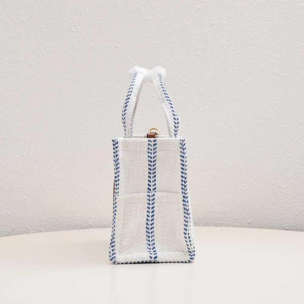 Borsa da spiaggia Summer Jacquard Stripe Borsa Bag semplice Celline Celline Celline Secket Single Spalla Diagonale a cavallo da donna portatile