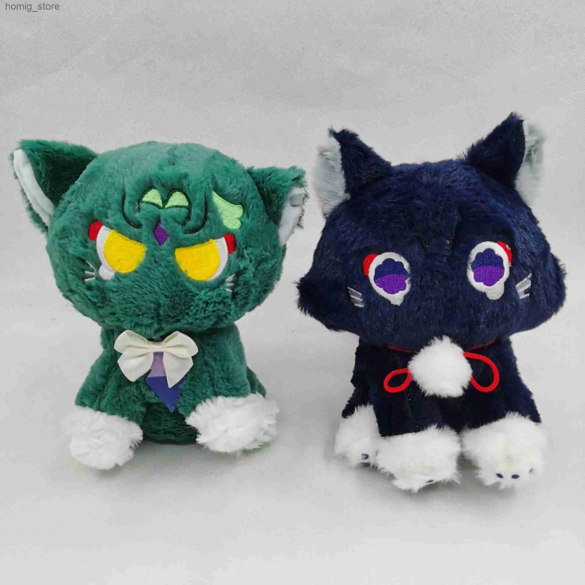 Plush Dolls 25cm Game Anime Genshin Impact Scaramouche Cat Cute Plush Doll Wanderer Pet Cosplay Stuffed Pillow Toy Birthday Gift Y240415