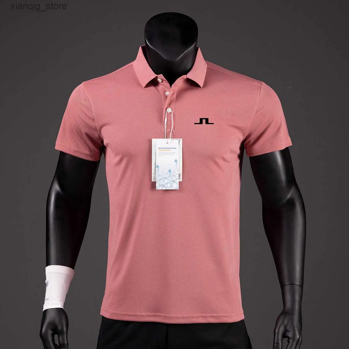 Polos masculinos Mens Polos Camisas de verão Men camisas de pólo casual mangas curtas verão respirável rápido seco j Lindeberg Wear Sports Sports 230620 L49