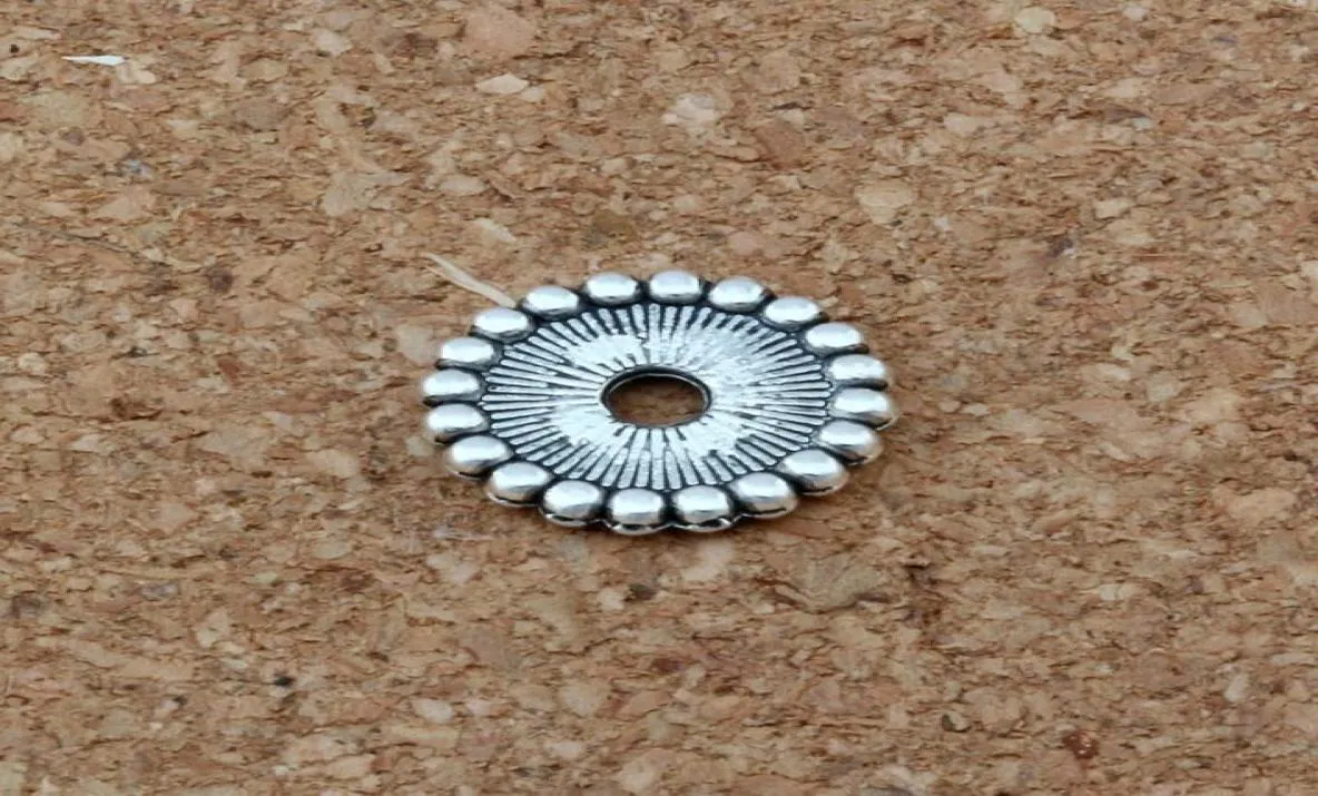 Micro 500pcs Pottes en argent antique Rim Rondelle Spacer Perles 115x115mm Bijoux DIY D323805245