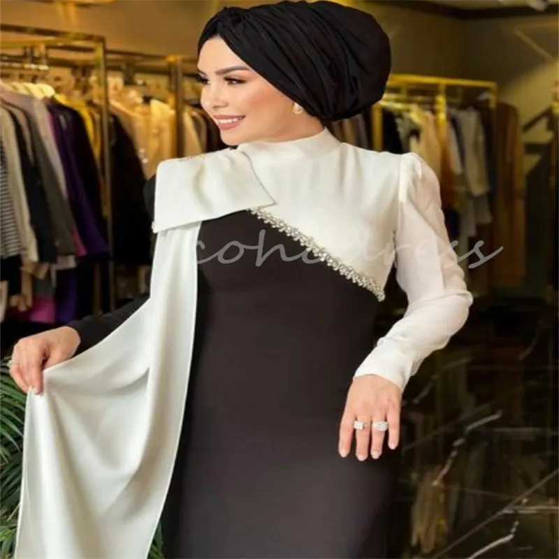 dinner dress black and white for muslimah Nina Dress , ., Shop online www.ozmah.com, Colours Black/White, Sizes 6-18, ., #ozmah #formaldress #nikahdress #kkdress #modestfashion #modest #dress #summer #blackandwhite , #hijabtutorial