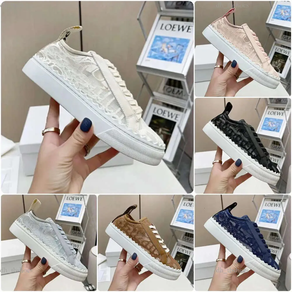 Sneakers de créateurs Laurens Chaussures en toile Chlos Chaussure Femmes Low Top Sneakers Femmes décontractées Cloues Summer Trainers Breatch Trainers Trainer