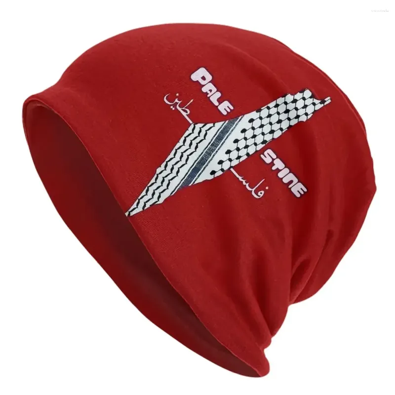 Берец палестинская карта Хатта Куфия - Красные для палестинских унисекс шапочки вязаная шляпа капота теплую моду Осенняя зимняя черепа шляпы