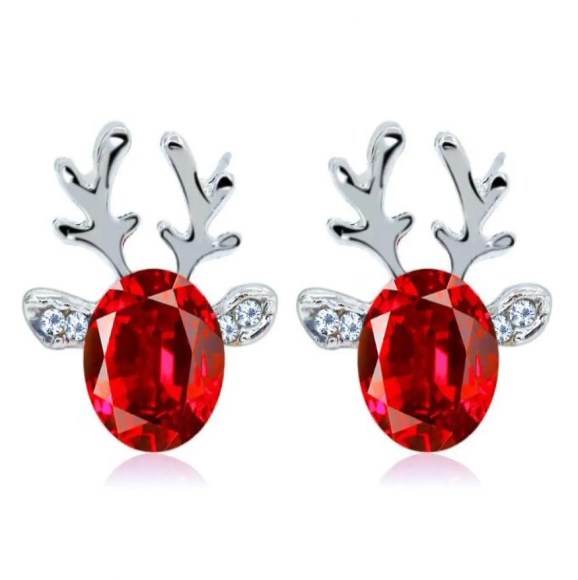 Kvinnor Xmas Gift Elegant Jewelry Christmas Pearl Deer Earrings Reindeer Ear Stud GB13538046047