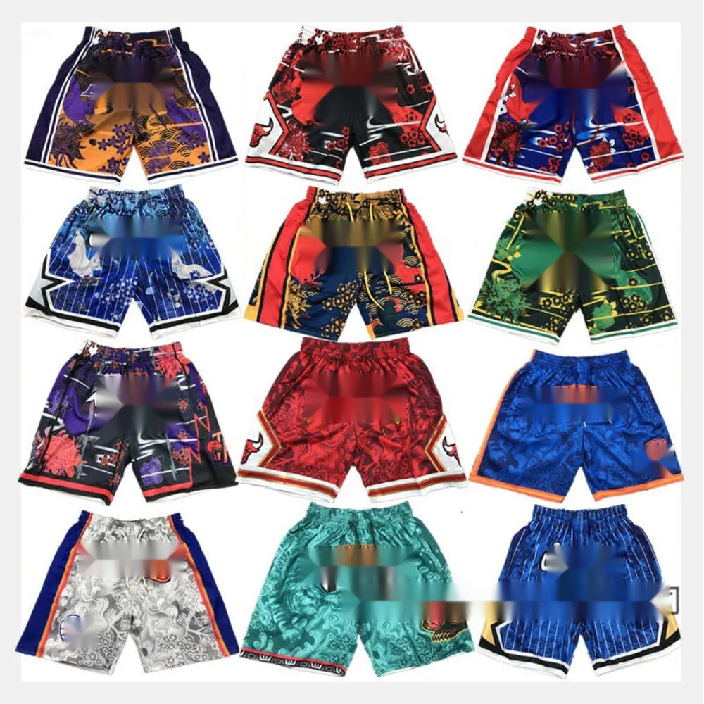 Basketbyxor Lakers Magic 76ers # Grizzlies Year of the Tiger Sports Capris Summer Trendy broderade shorts