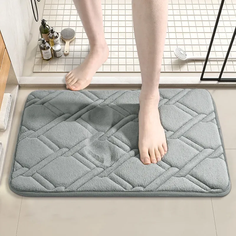 Pads Absorbent Bathroom Mats Nonslip Mat Instant Drying Bath Mat Bathtub Side Rug Carpet Entrance Doormat Home Decor Tappeto Bagno