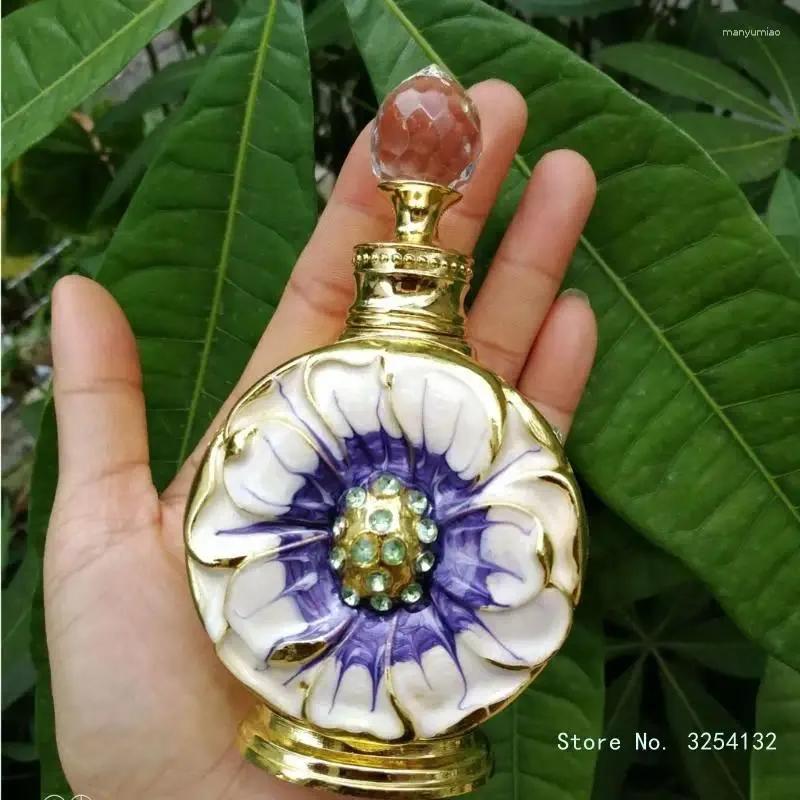 Opslagflessen 12 ml Essentiële oliefles Dispenser Lege Refilleerbare Vintage Parfums Flower Jar