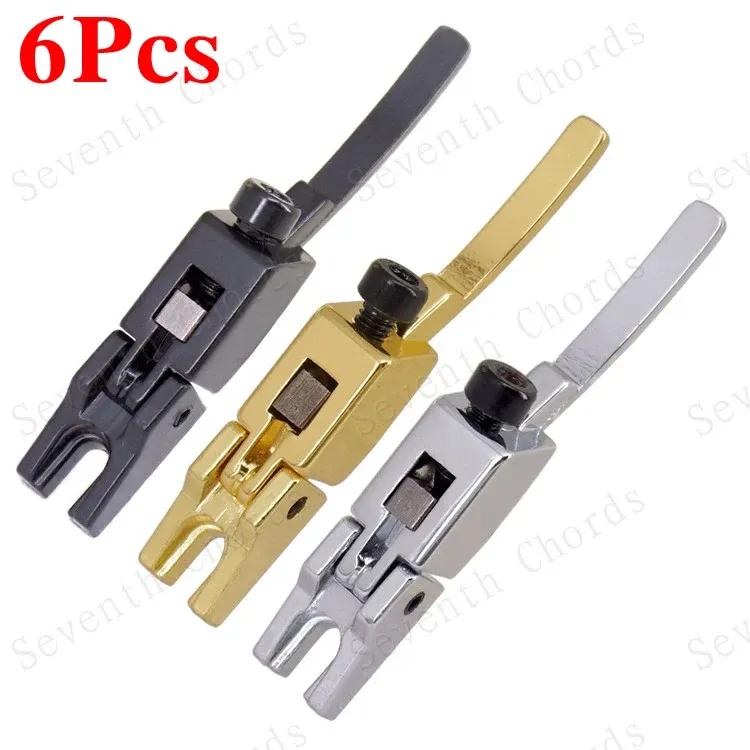 Cables 6 Pcs Vintage Locked String Saddles for Electric Guitar Tremolo Bridge Double Locking Systyem BL3