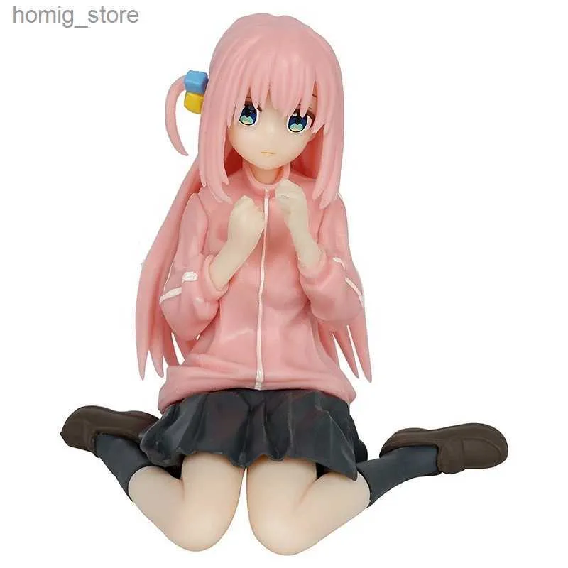 Akcja Figury 8 cm Bocchi The Rock Hitori Gotoh Anime Figure Kawaii Siedzenie melancholijna dziewczyna Figur