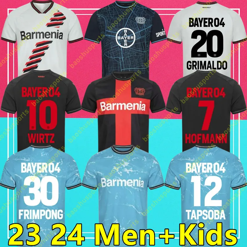 2023 2024 Bayer 04 Leverkusen Soccer Jerseys Wirtz Boniface Hincapie Hofmann Tapsoba Schick Palacios Frimpong Grimaldo 23 24 Home Away 3rd Mens Football Shirts