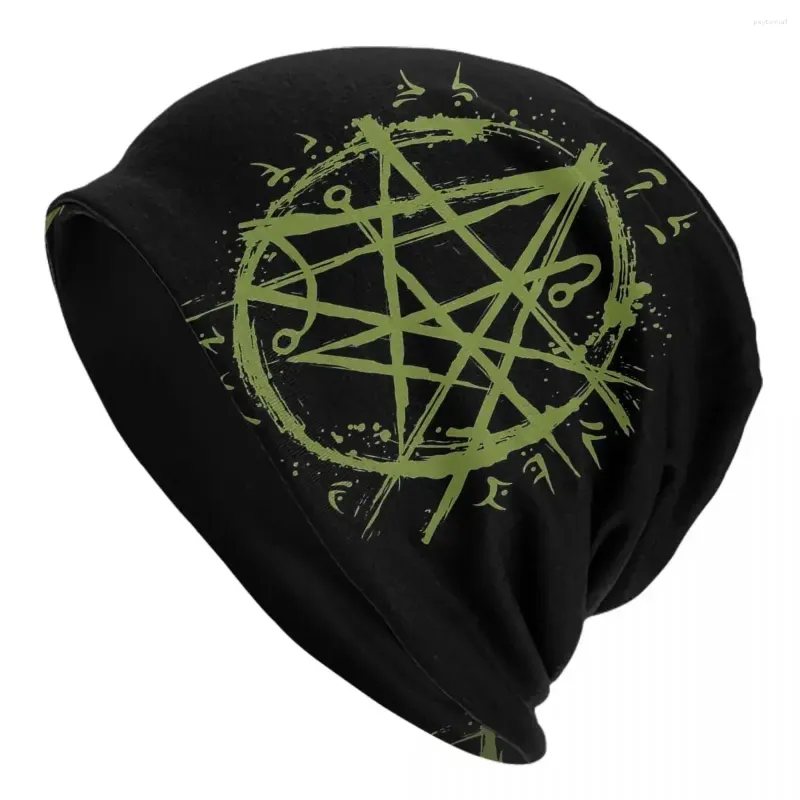 Berets Necronomicon Sigil Lovecraft Symbool Occulte mannen Women Beanies Caps Bonnet Hat Warm Hip Hop herfst Winter Skullies hoeden