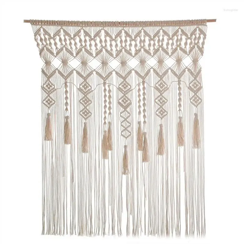 Tapisserier vägg hängande makramkonst handgjorda vävda tapestry bärbar boho dekor för vardagsrum mattillbehör