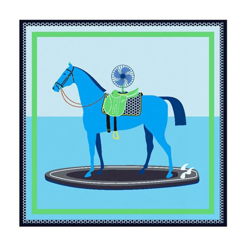 مصمم الأوشحة الأوشحة متعددة الاستخدامات ح من الحرير شال شال للخيول الطباعة