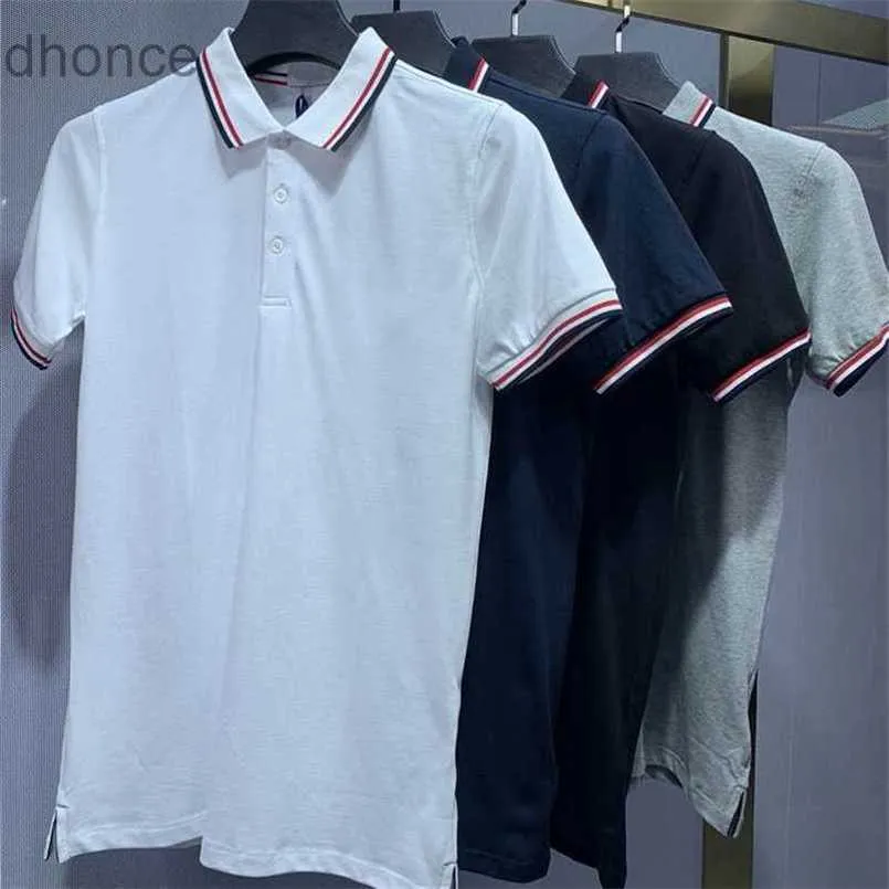 Erkek Polo Gömlek Tasarımcı Tişört High Street Nakış Düz Renk Kazki Polos Jartiyer Baskı Üst Kaliteli Cottom Giyim Tees Plus Boyut Rozet Dekorasyon