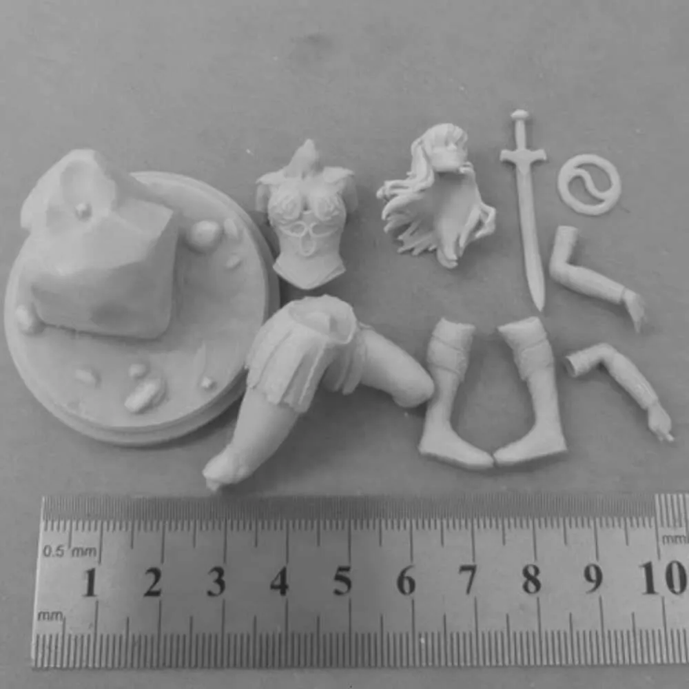 Anime Manga 1/24 Scale 75mm Resin Figure Model Kit Eastern Warrior Unassembled and Unpainted Diy Boy Toys Gifts