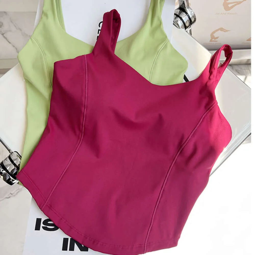 Top Nylon Align Lu Sports Bra Push Up Up Fiess Underwear Sport Tops for Women Running Gest Gym Wear S Lemon Gym Running Workout