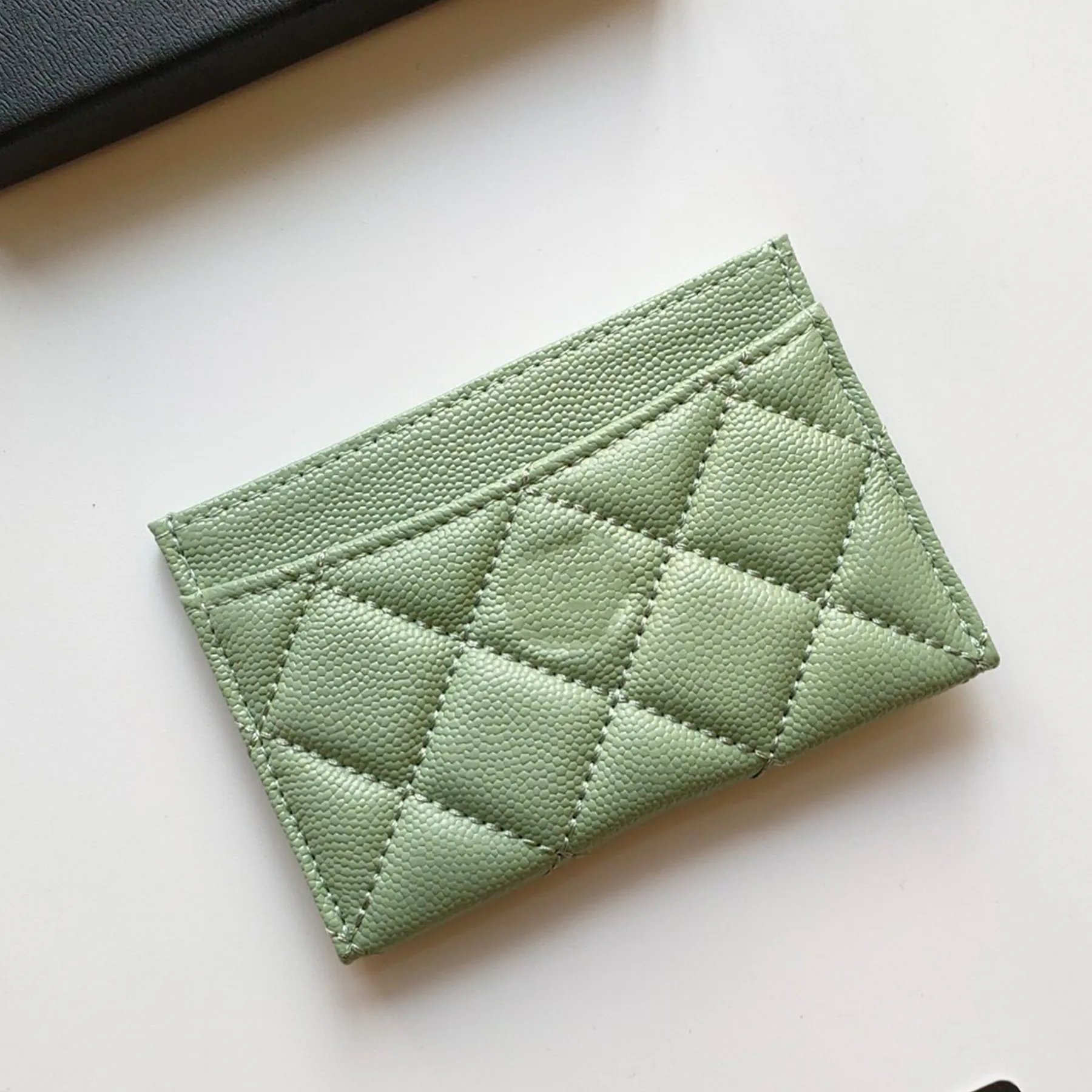 Designer Wallet Card Holder Luxury Grained Smooth Genuine Leather Cardholder Credit Card Slots Purse Fashion Women Casual Shopping Purse High Quality From 15 33 DHgate