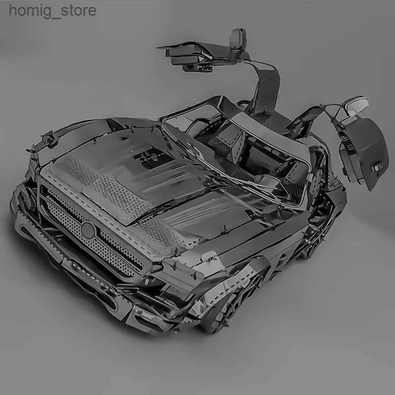 3D Puzzles Sports Car Bloków konstrukcyjnych metalowych zestawów puzzli DIY Mecha dla nastolatków mężczyzn Hobbies Zabawki świetne prezenty Y240415