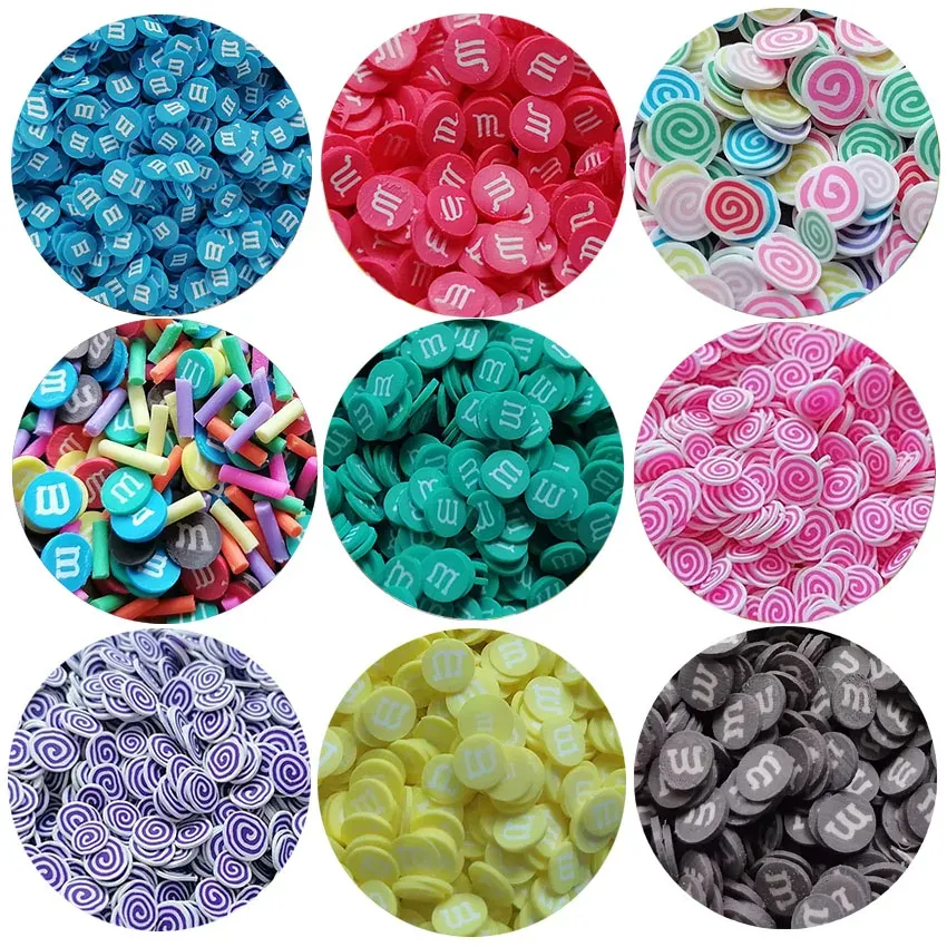 100g Slime Supplies Craft M Candy Sweet Cake Polymer Clay Fatias Sprinkles