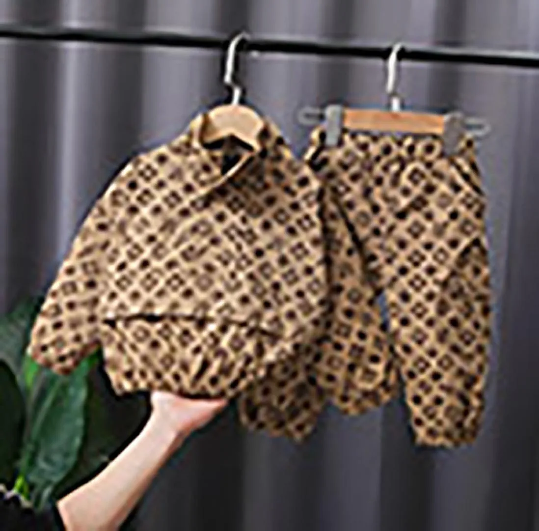 4 Baby Boy -kleding 5 jaar Peuter Boutique Outfits Fashion Print Splicing Lagen en broeken Kinderen Bebes Jogging Suits Tracksuits8082716
