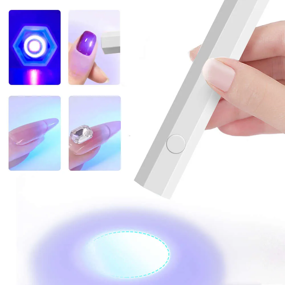 Snabbt torr fototerapi HINE 3 UV -lysdioder 3W Gel Polish Nail Dryer Lamp Manicure Tool Laddningsbar salongutrustning