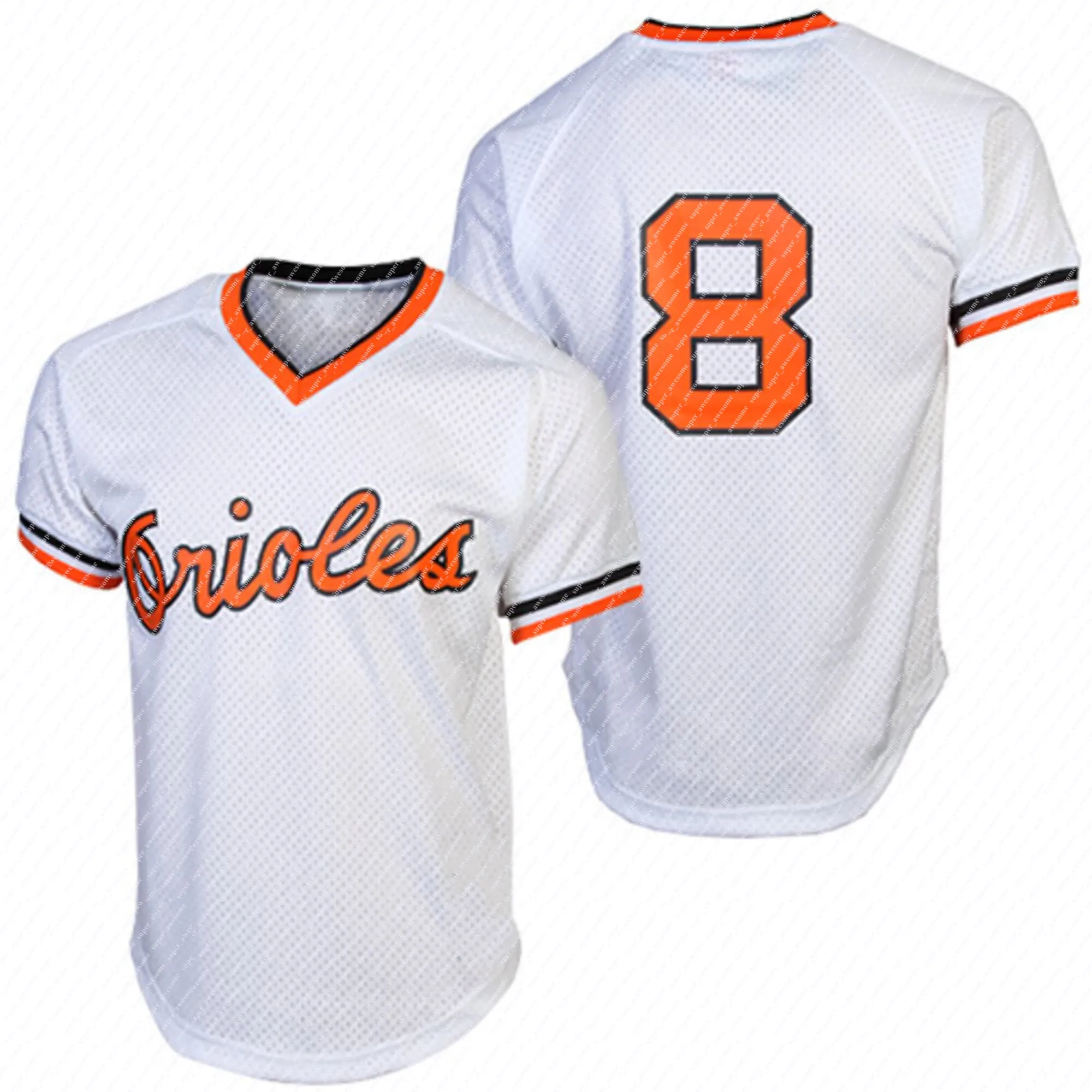 Stitched Cal Ripken Jr. 2001 Orioles Baseball Shirt In White Stitched Cal Ripken Jr. 2001 Orioles Baseball Shirt In White
