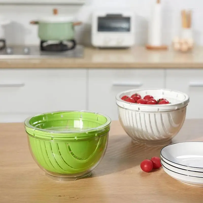 Bowls Cooking Salad Chopper Bowl Vegetable Dryer Kitchen Cutter Storage Lid Fruit Washer For Home