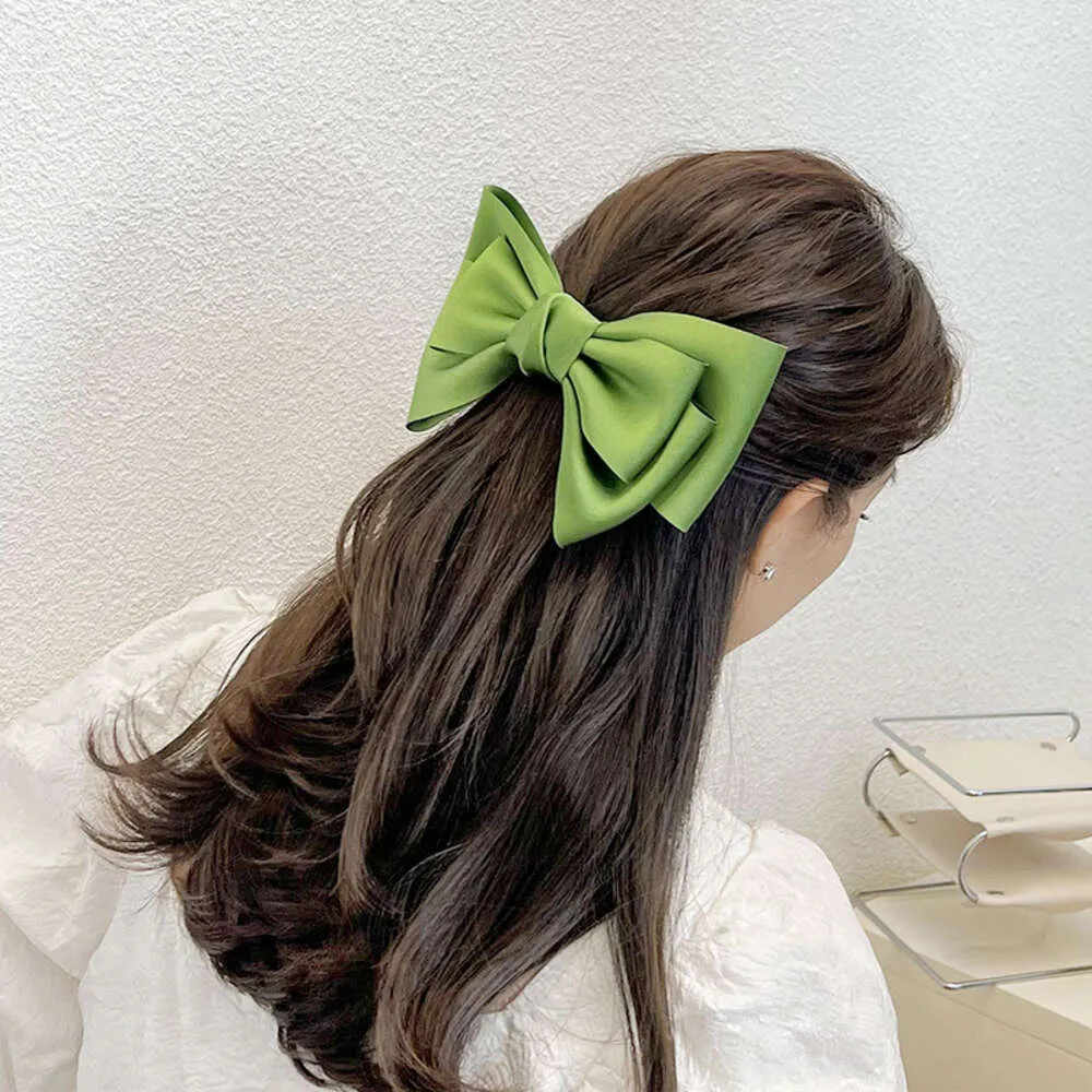 Corea del Sur El East Gate Light Color Bow Hair New High End Tirn Spoon Clip, Spring/Summer Top Clip