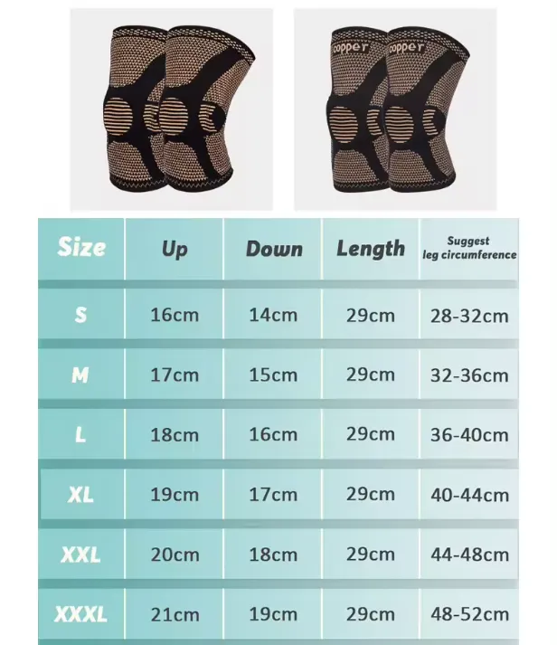Men Women Copper Nylon Protective Knee Brace Support Compression Sleeves Running Fitness Elastic Wrap Brace Knee Pad